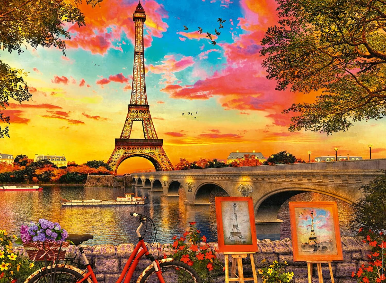 Kids Toys Paris - Paris'te Eyfel Kulesi'nde Gece Manzara Bulmacalar
