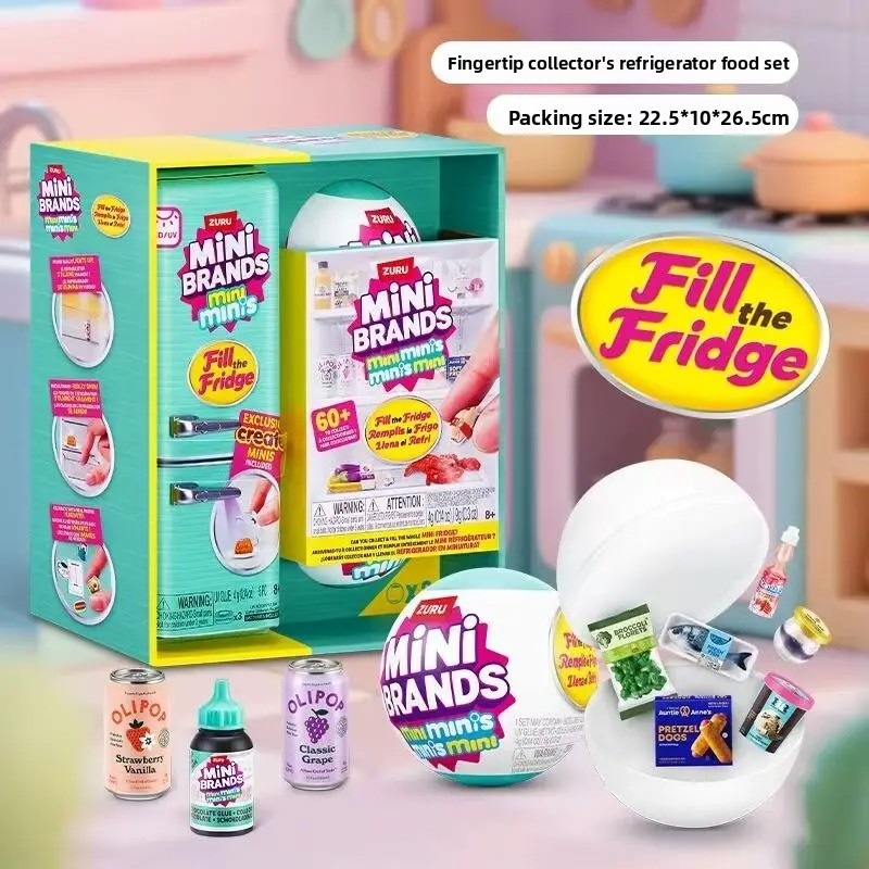 Kids Toys Brands - Mini Markalar Buzdolabını Doldurun Kör Kutu