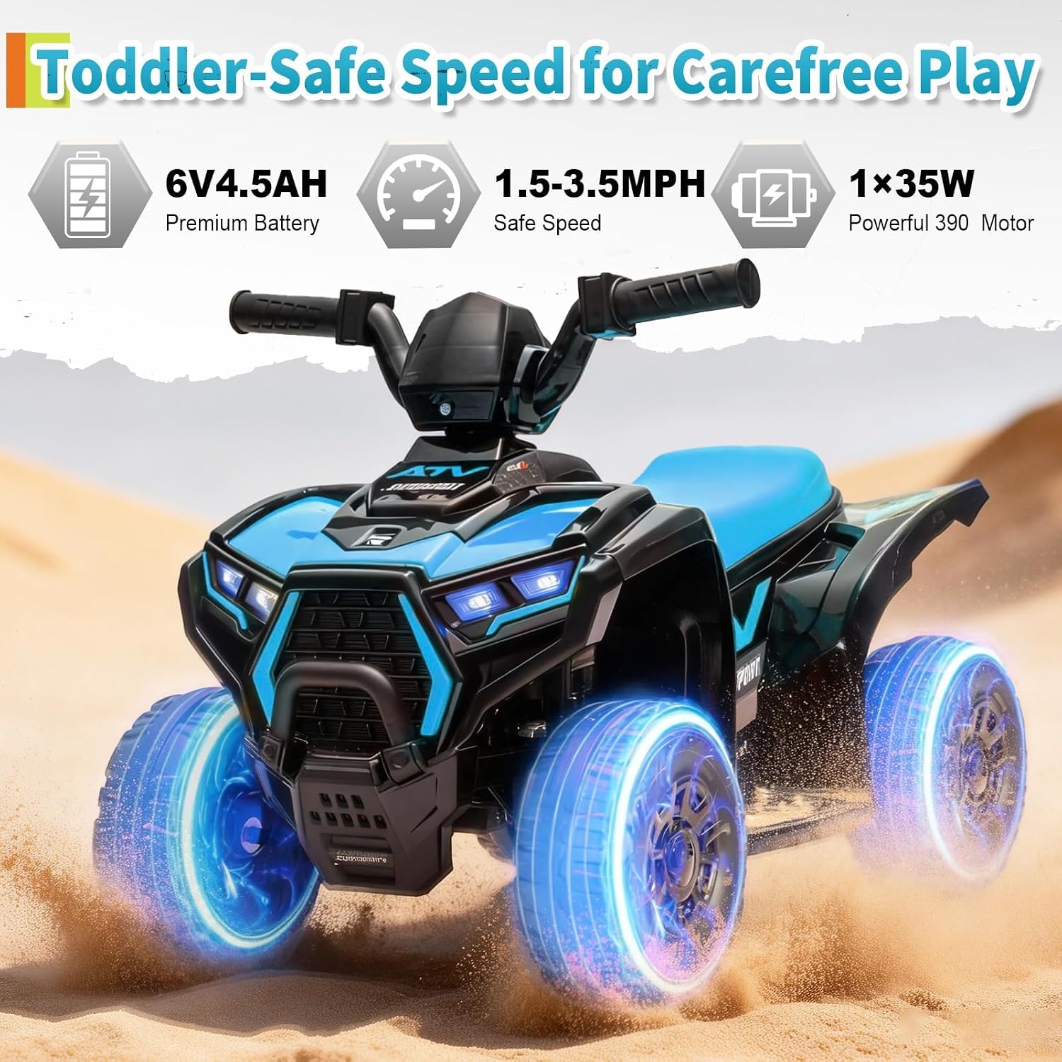 6V Mavi Çocuk ATV Dört Tekerle - Kids Toys Quad incelemesi ve fiyatı